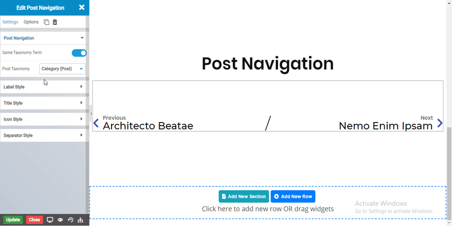 post navigation