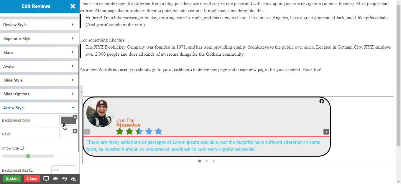 review_arrow